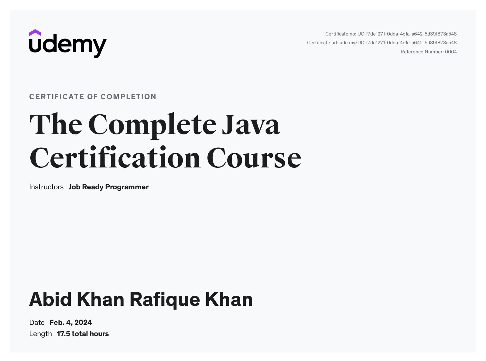 Certified Core Java Developer